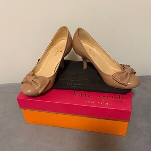 Kate Spade Beige Bow Heels